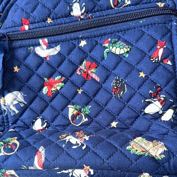 Vera Bradley Christmas Snow Globe Motif Small Backpack w/Holiday Characters NWOT - Picture 4 of 16